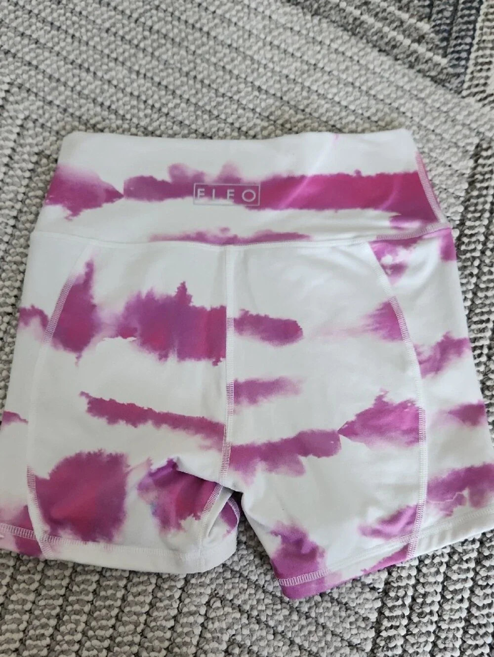 Fleo High-Rise Pink Tie-Dye Shorts